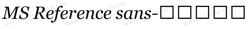 MS Reference sans字体转换